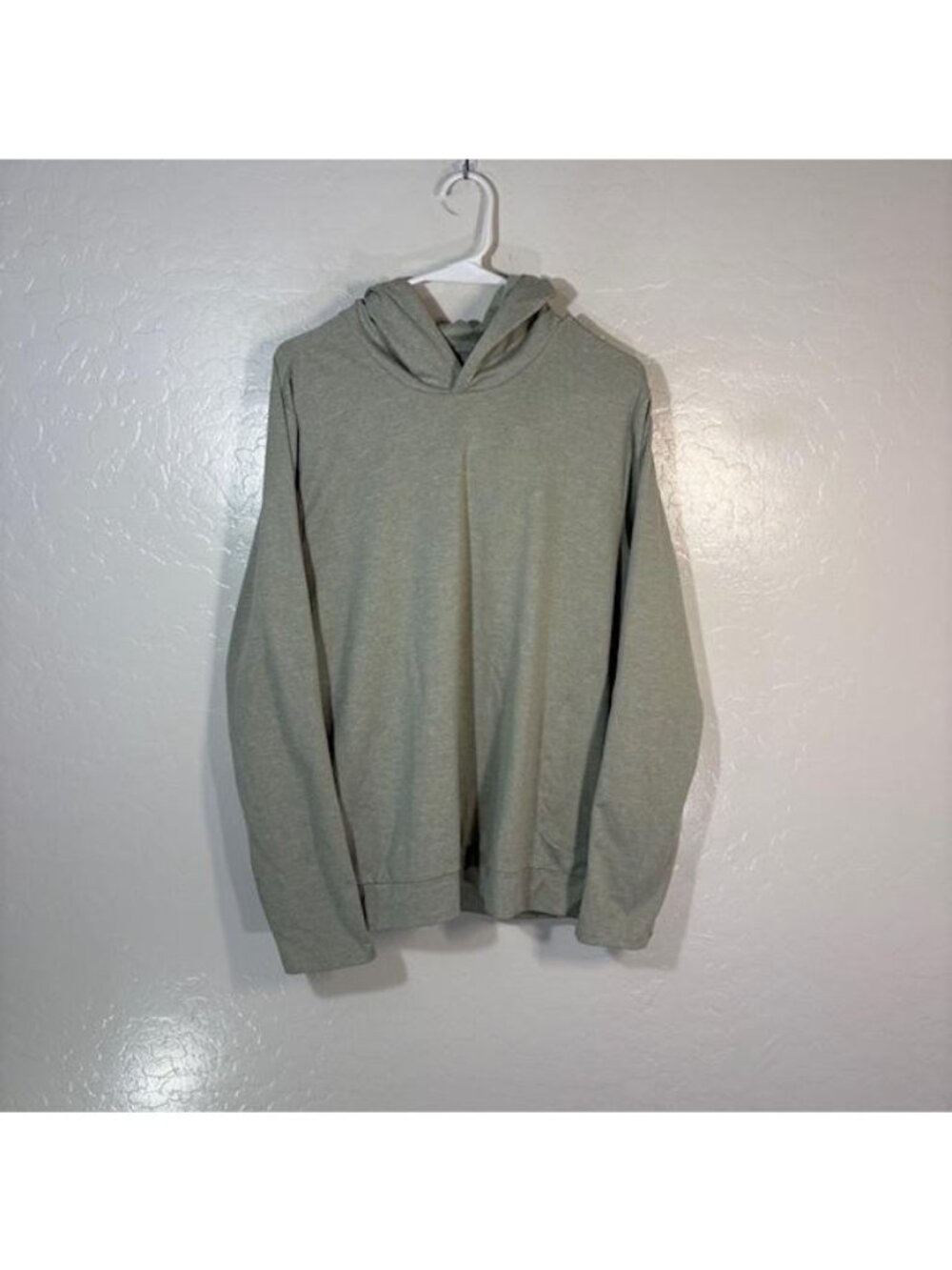 Everlane Hoodie Mens Medium Gray Lightweight Pullover Stretch Jersey Tagless